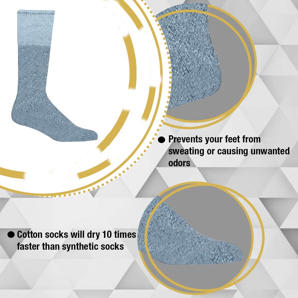 Yacht & Smith 28 Inch Men's Long Cotton Tube Socks - Bulk Wholesale (Size 10-13) for Running, Basketball & Outdoor Sports