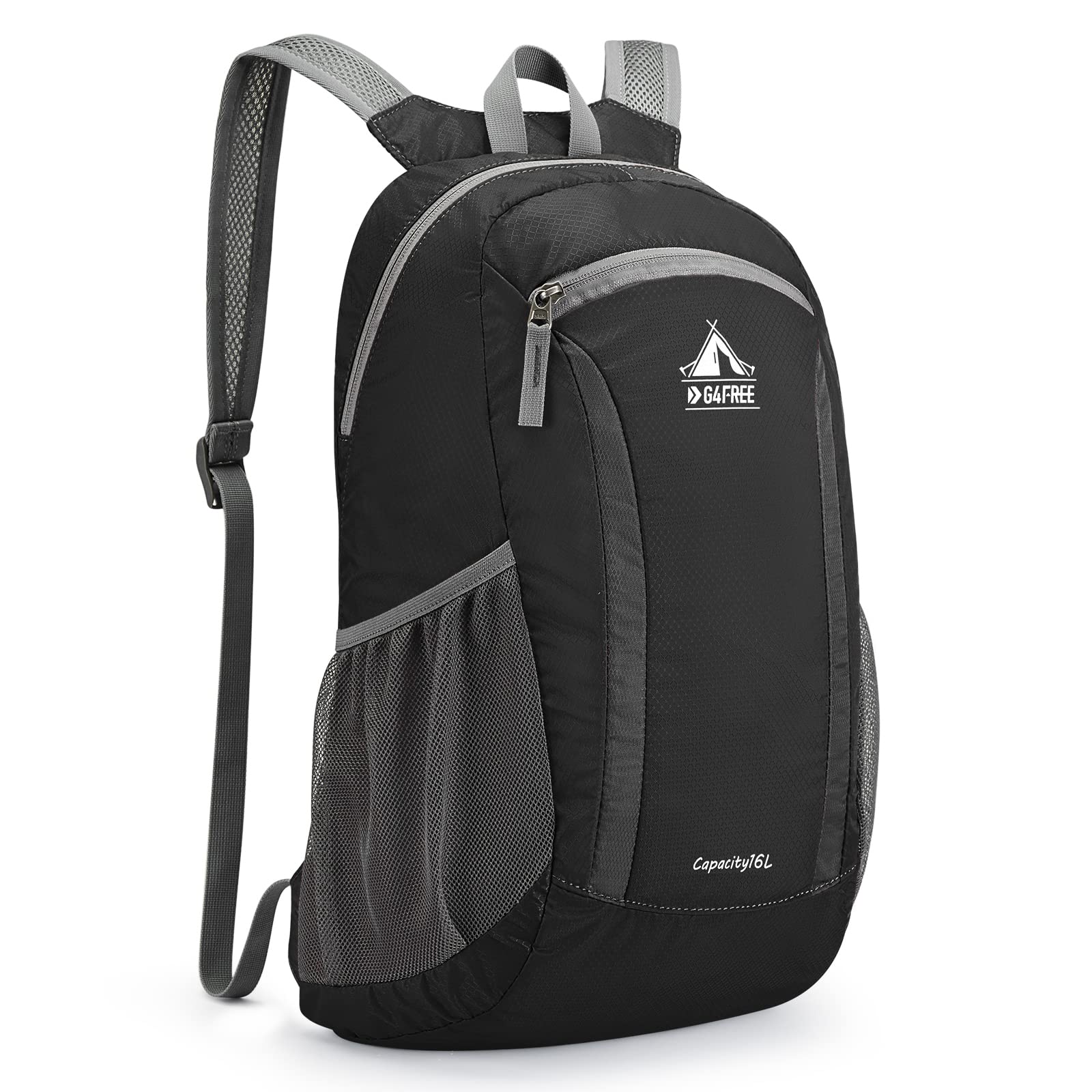 G4Free 16L Lightweight Nylon Hiking Backpack - Compact Packable Daypack for Travel, Camping & Outdoor Activities - Perfect for Men & Women Hikers, Commuters & College Students