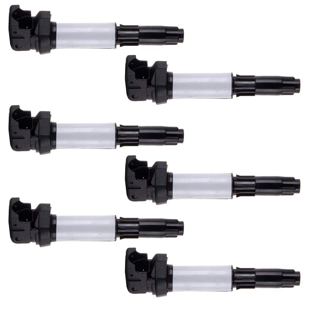 AUTOMUTO 6-Pack Ignition Coil Compatible with 2005-2007 BMW 120i 2.0L Engine - Direct Replacement for OEM Part UF522 - Improve Engine Performance & Fuel Efficiency