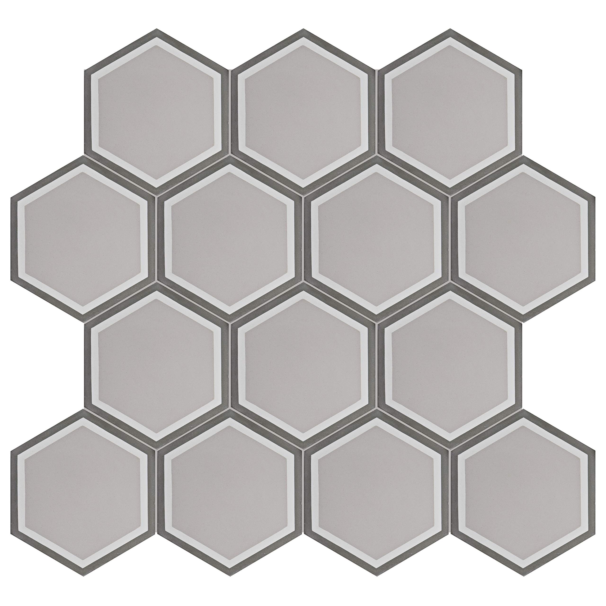 Merola Tile Cemento Hex Holland Channel 7-7/8