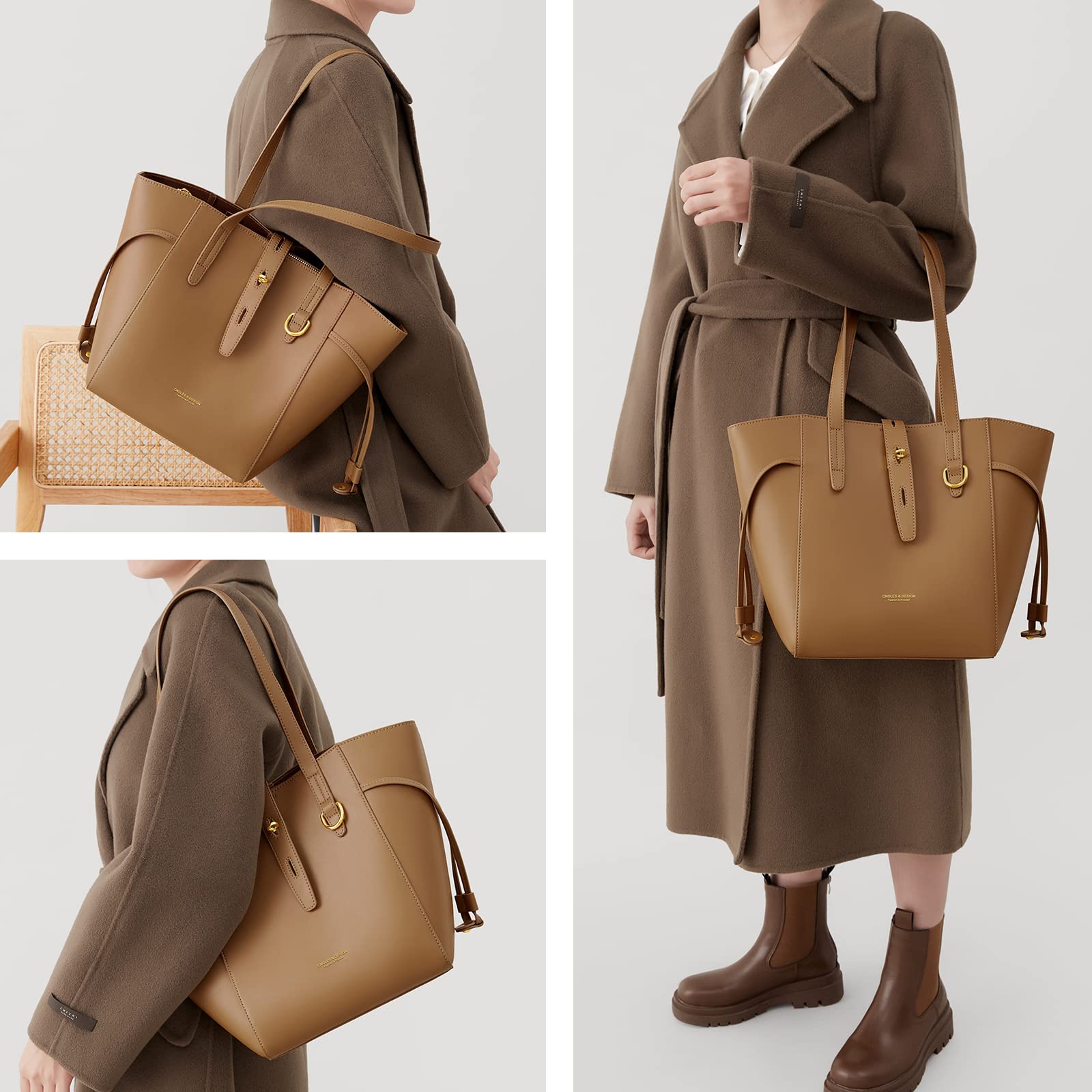 Stylish Cnoles Women's Leather Handbags - Tote, Shoulder, Crossbody & Satchel Purse for Everyday Use | Perfect for Work, Travel & Casual Outings