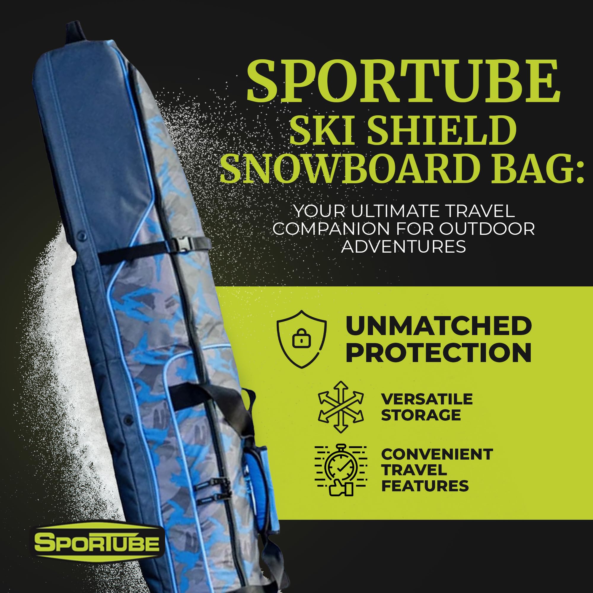 Best Ski Shield Wheeled & Padded Carry On Boot Bag for Travel - Waterproof Snowboard & Ski Gear Storage with Wheels for Easy Transport | Perfect for Airports, Ski Trips & Winter Vacations