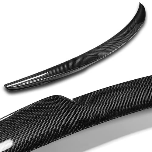 Black Real Carbon Fiber V-Style Rear Trunk Spoiler Wing for 2014-2017 Mazda 6 & 2015-2016 Models - High-Performance Car Styling Upgrade for Sporty Look & Aerodynamics