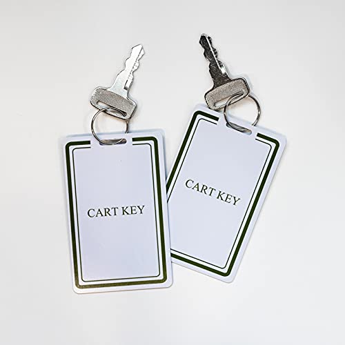 Yamaha Golf Cart Replacement Keys with Key Rings & Key Tags (2 Pack) - Perfect for Lost or Spare Keys, Home & Golf Course Use