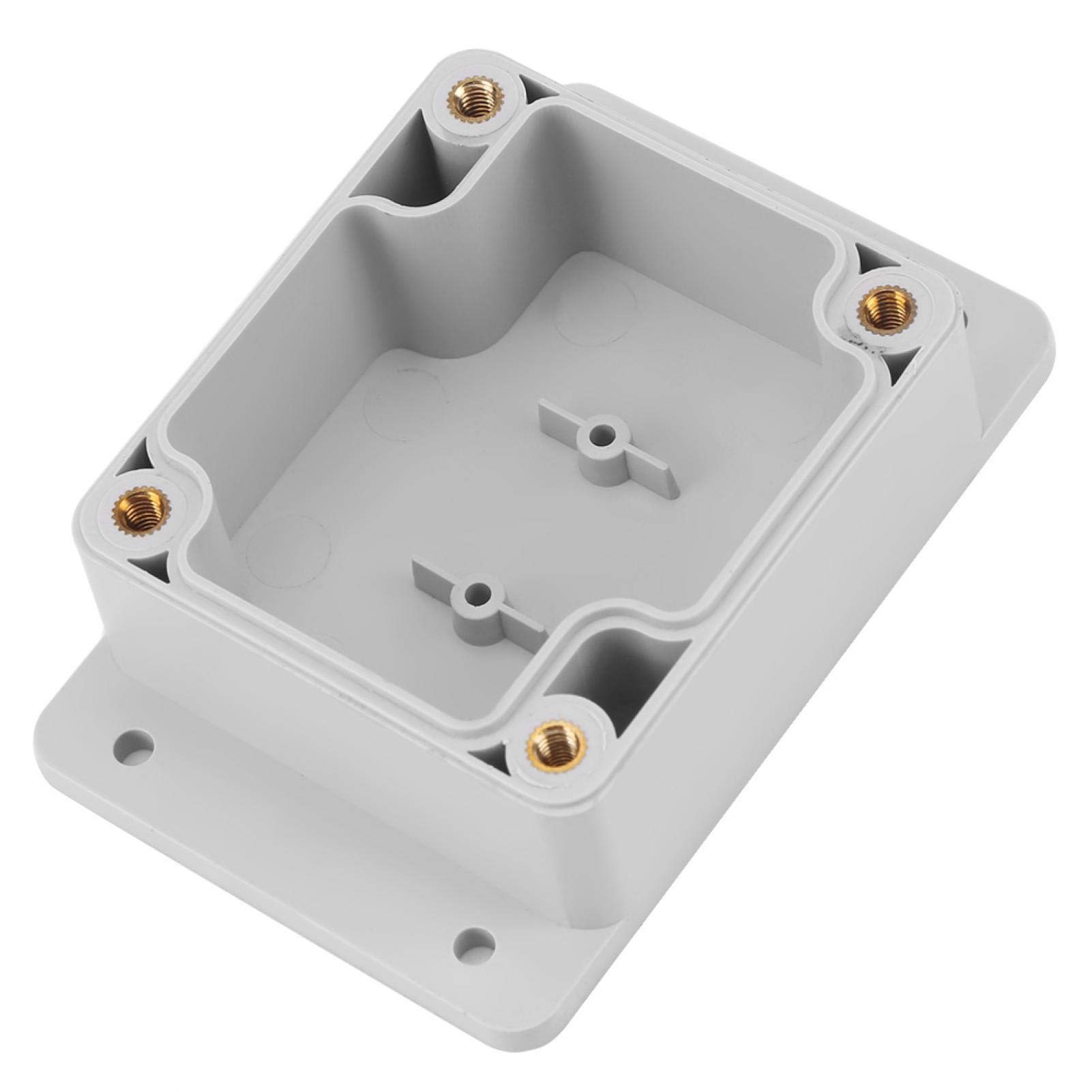 ABS Plastic IP65 Waterproof Junction Box - 115x90x55mm DIY Electrical Enclosure with Hinged Cover & Mounting Plate for Outdoor/Indoor Wiring Projects - Ideal for Home, Garden & Industrial Use