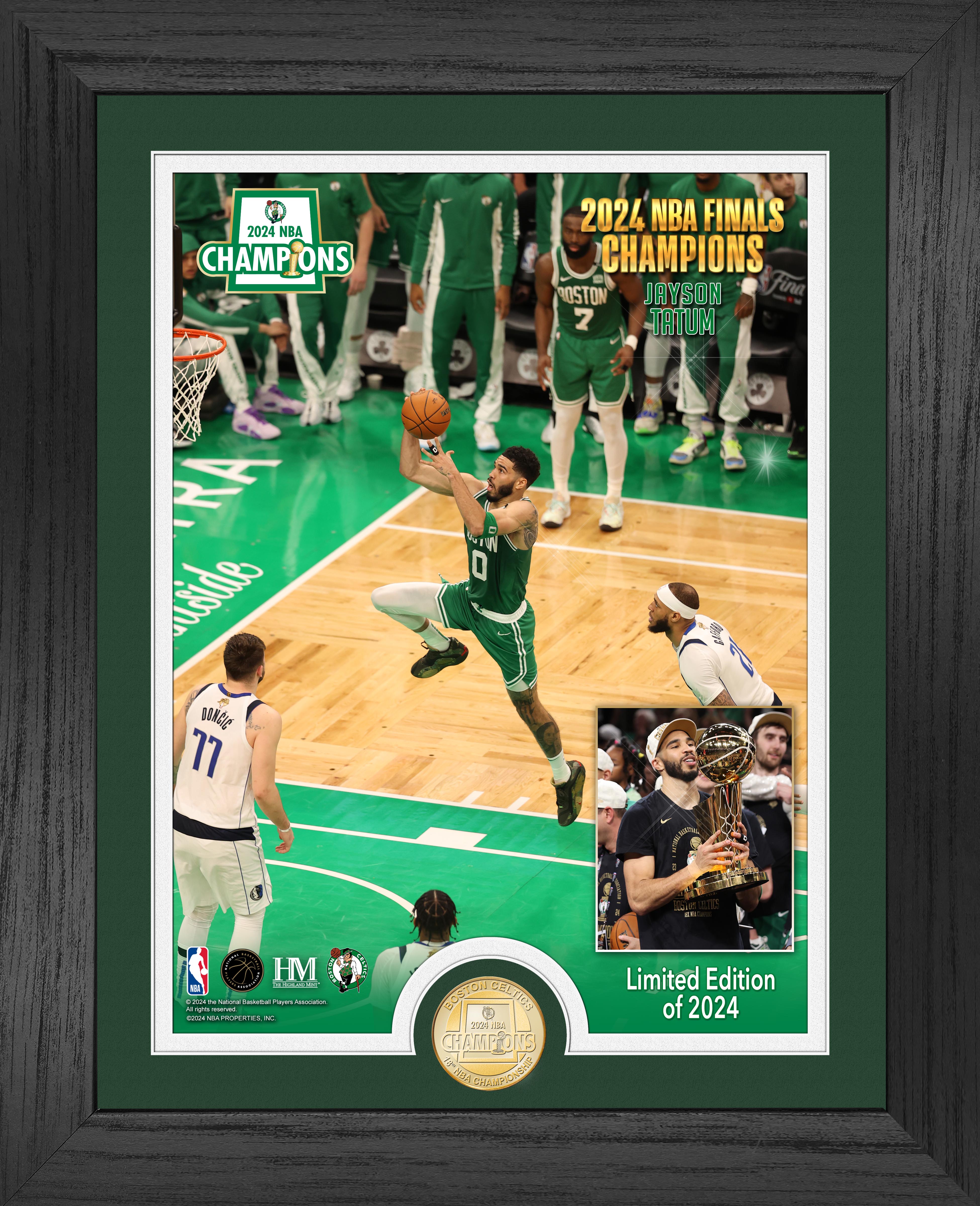 Boston Celtics 2024 NBA Championship Trophy Raising Commemorative Photo - Limited Edition Collectible for Sports Fans, Man Cave Decor, Celtics Memorabilia