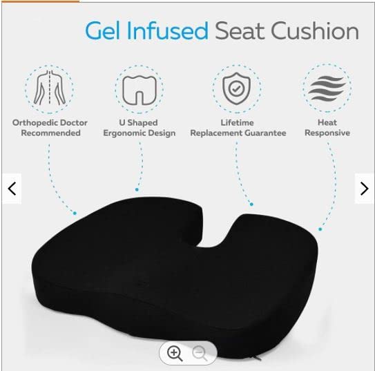 Premium Orthopedic Memory Foam Seat Cushion for Car, Office & Gaming Chairs - Coccyx & Tailbone Pain Relief - Sciatica Support Pillow for Sitting (Red Velvet) - Perfect for Long Drives, Work & Home Comfort