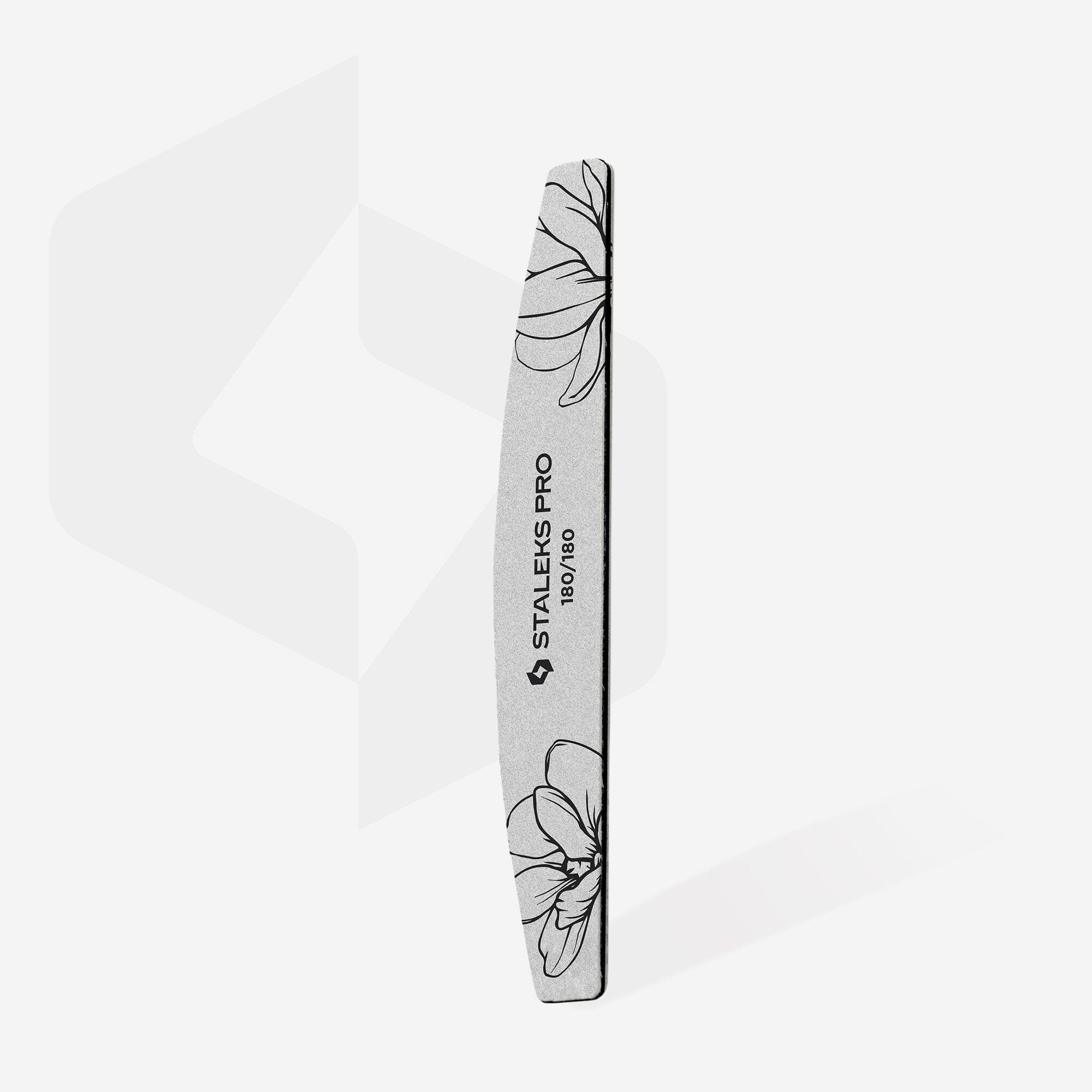 Staleks Expert 40 Crescent Mineral Nail File - 180/180 Grit, 25 Pack - Professional Manicure & Pedicure Tools for Salon & Home Use