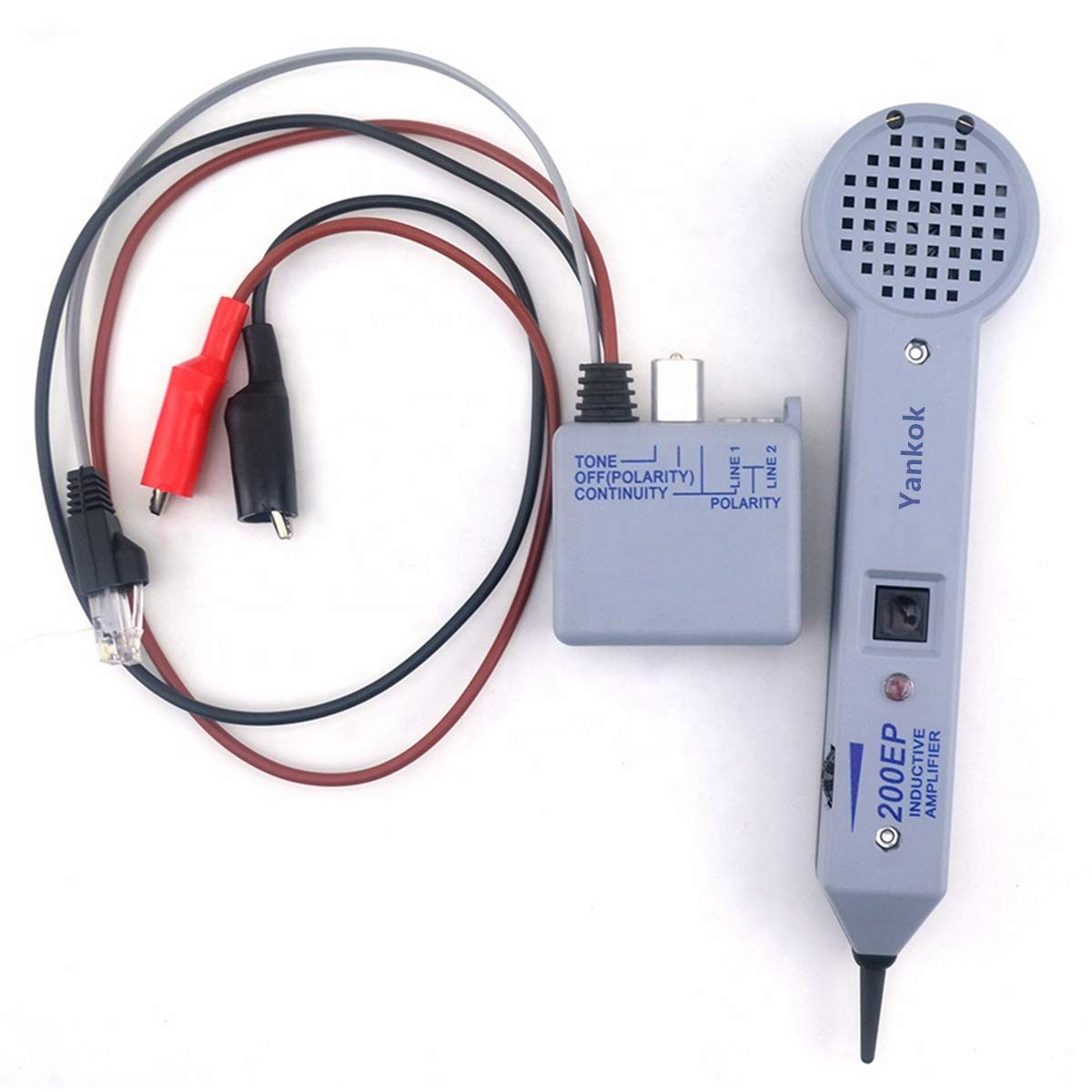 200EP Tone Probe with 77HP Generator Kit - Professional Inductive Amplifier Wire & Cable Tracer for Locating Single Conductors, Underground Cables - Built-in LED Flashlight, Headset Jack & User Manual - Ideal for Electricians, Network Technicians & DIY Home Wiring Projects
