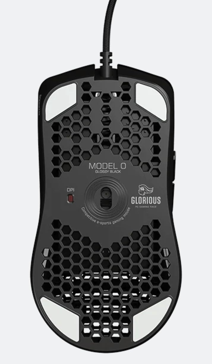 Glorious Model O Wired Gaming Mouse - Ultra Lightweight 67g, Honeycomb Design, RGB Lighting, Pixart 3360 Sensor, Omron Switches, Ambidextrous - Glossy Black | Perfect for FPS, MOBA & Esports Gaming