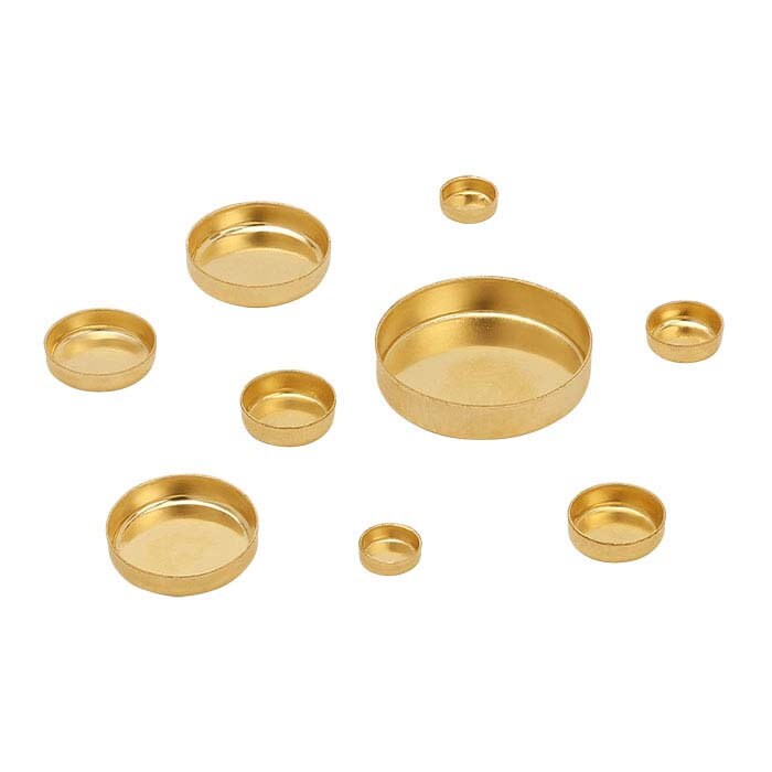 14K/20K Yellow Gold Filled 3-Piece 10mm Round Bezel Cup Set - DIY Jewelry Making Kit for Rings, Earrings & Pendants - Perfect for Custom Handmade Jewelry Designs & Gifts