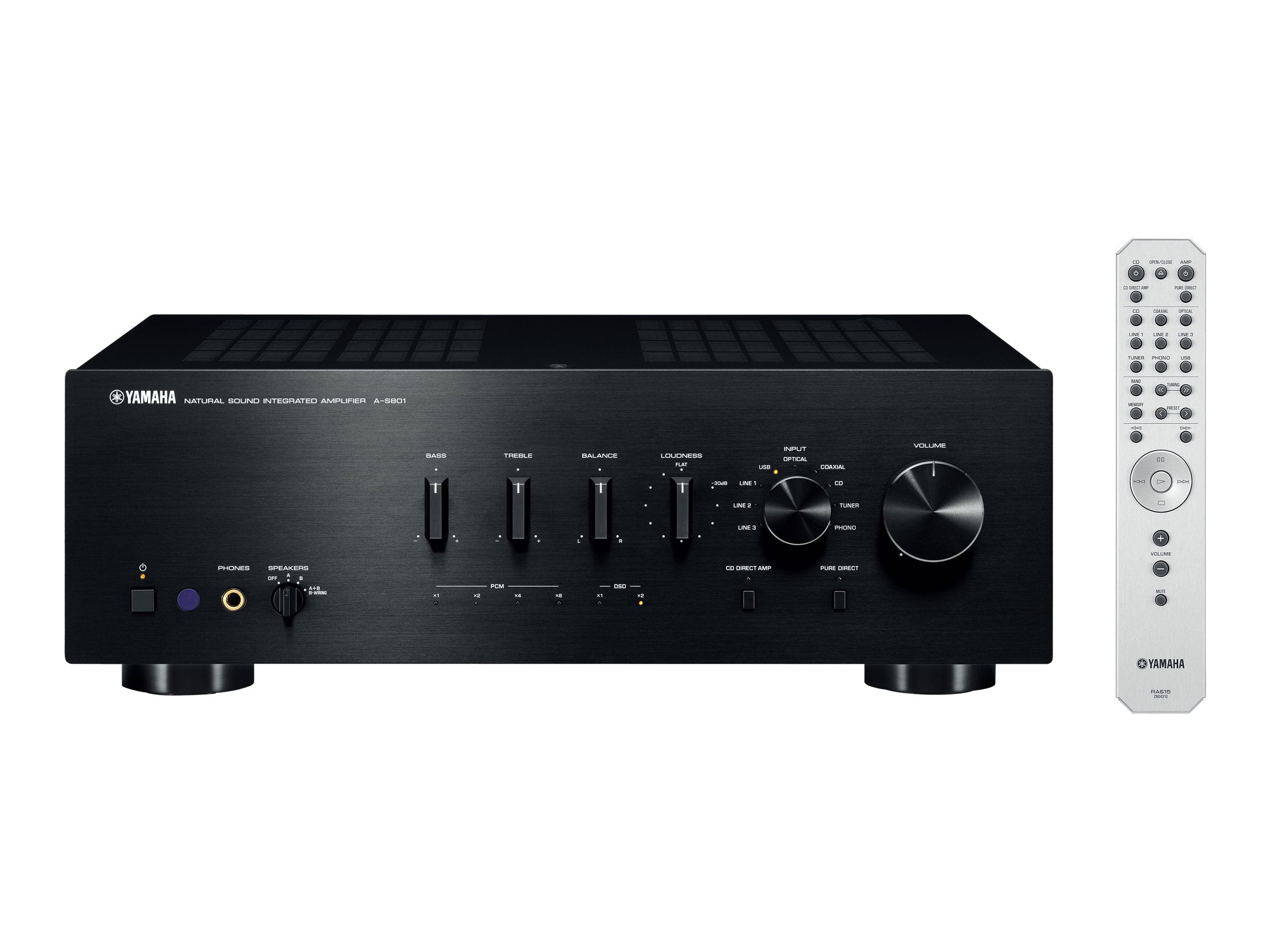 Yamaha A-S801 Integrated Stereo Amplifier - High-Fidelity Audio for Home Theater & Music Listening