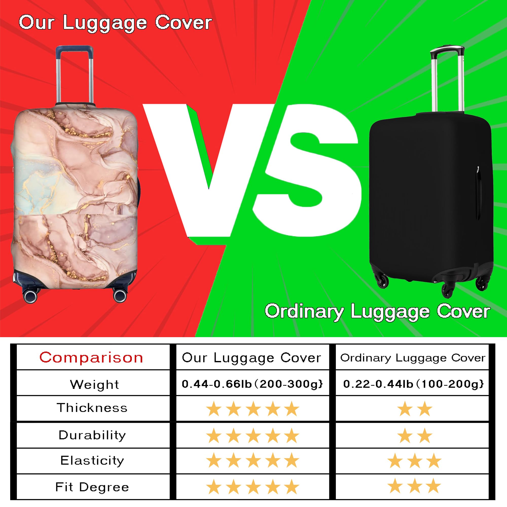 Funny Cow Print Elastic Luggage Cover - Washable Stretchable Suitcase Protector for Travel (Fits 29-32 Inch Bags) | Anti-Scratch Durable Suitcase Cover for Kids & Adults | Perfect for Airplane Travel, Vacation Trips & Luggage Protection