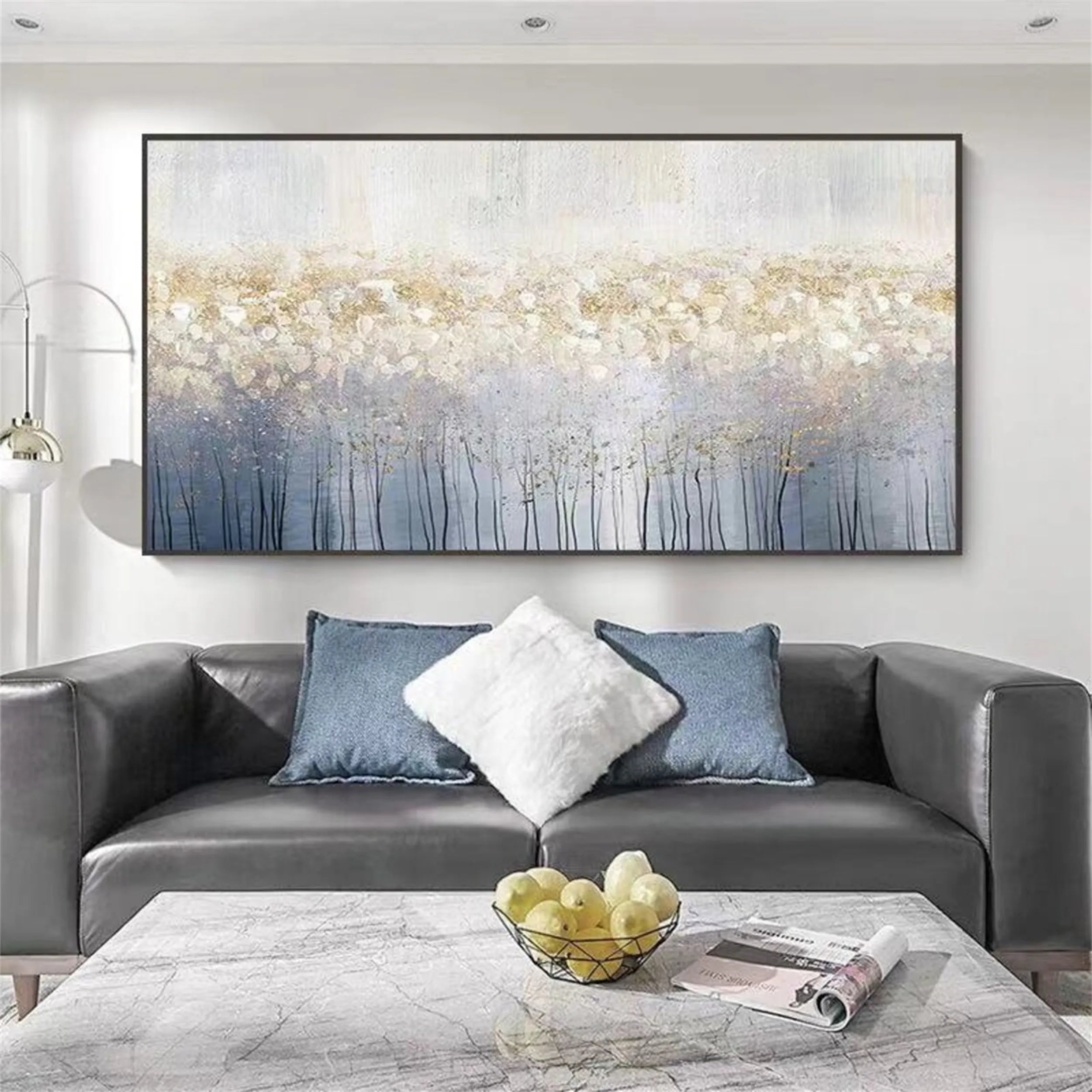 Flower and Tree Painting #FT074 - Handmade Canvas Art for Home Decor, Office Wall Art, Living Room & Bedroom Aesthetic
