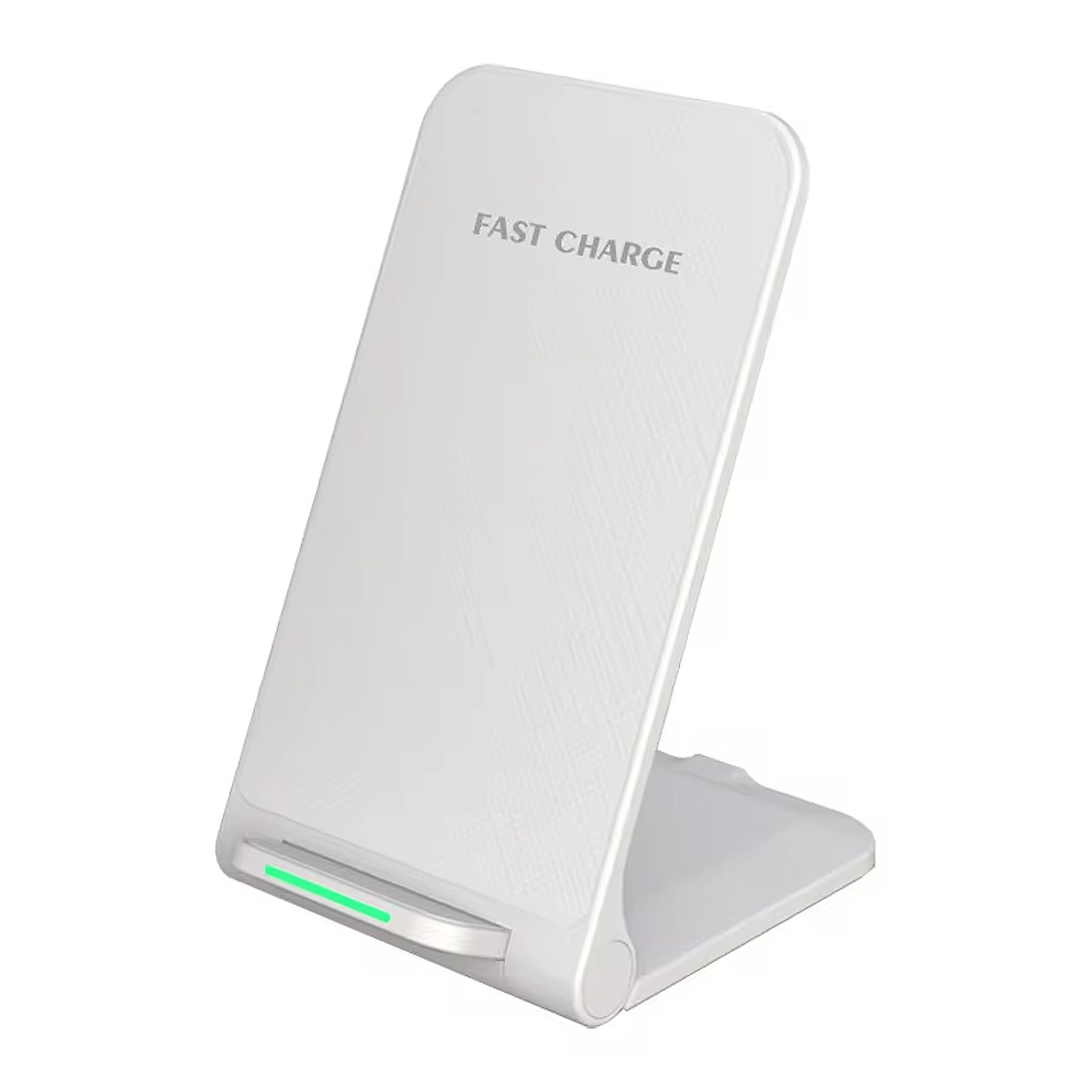 **Pipestation 15W Fast Wireless Charger Stand for iPhone & Samsung - Qi-Certified Wireless Charging Dock with LED Indicator (White) - Perfect for Home, Office & Nightstand Charging**