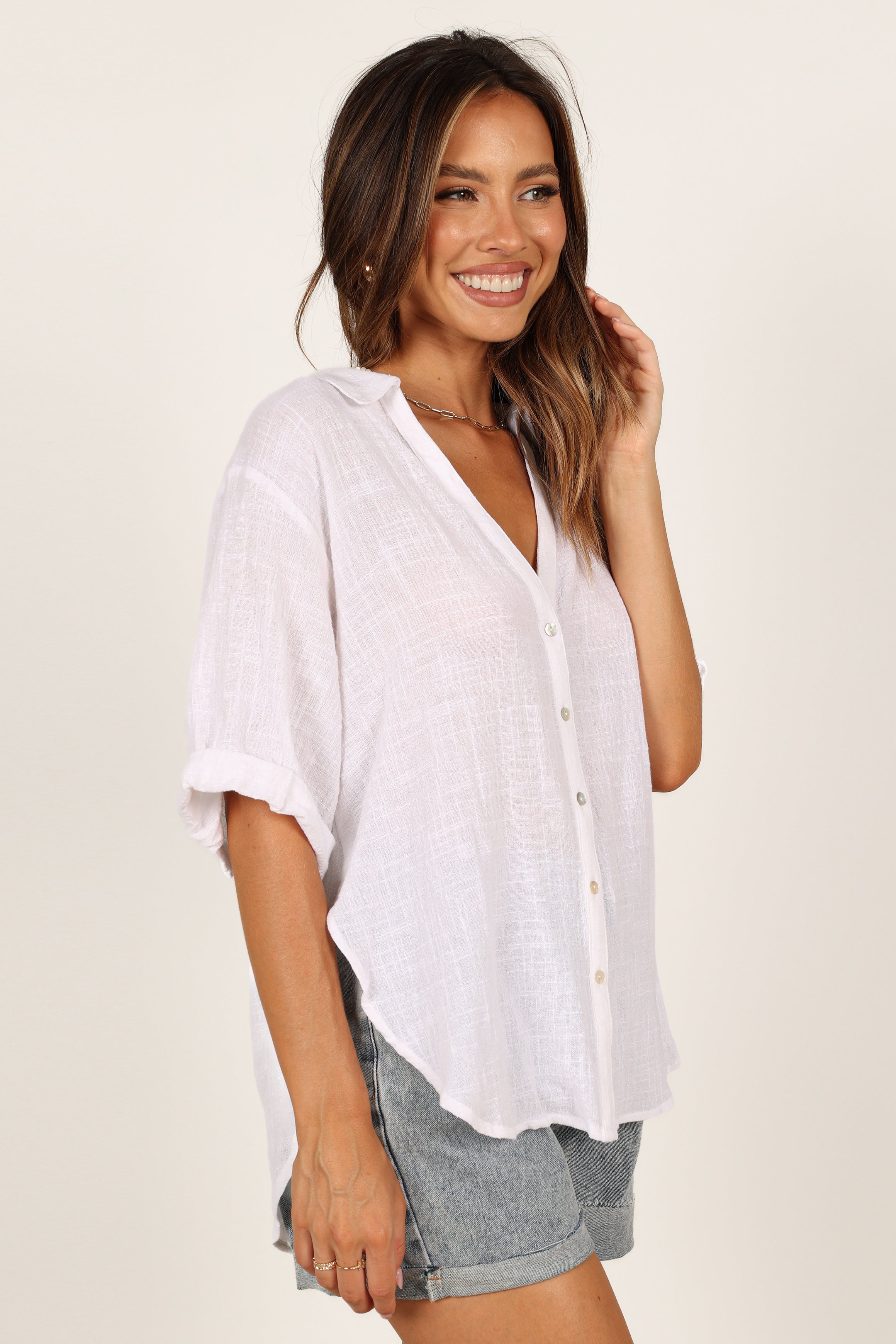 Dion Women's White Top - Stylish & Comfortable Blouse for Casual Wear, Office, and Outings