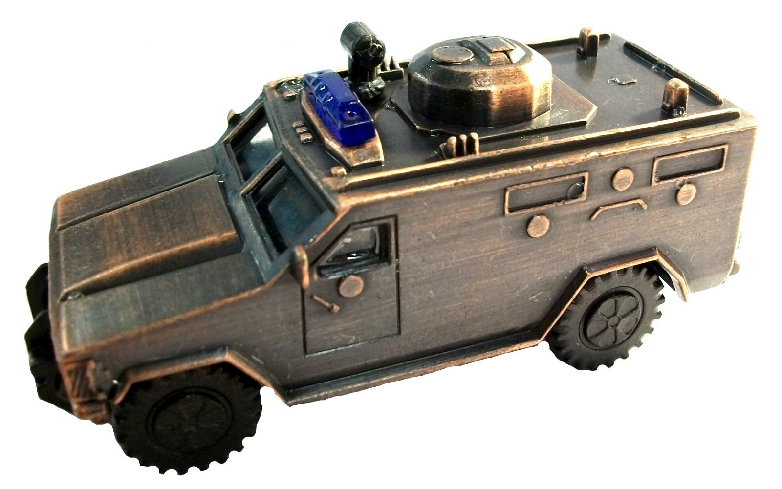 SWAT Police Truck Die-Cast Metal Collectible Pencil Sharpener - Miniature Toy Car & Office Desk Accessory for School, Work & Gifts