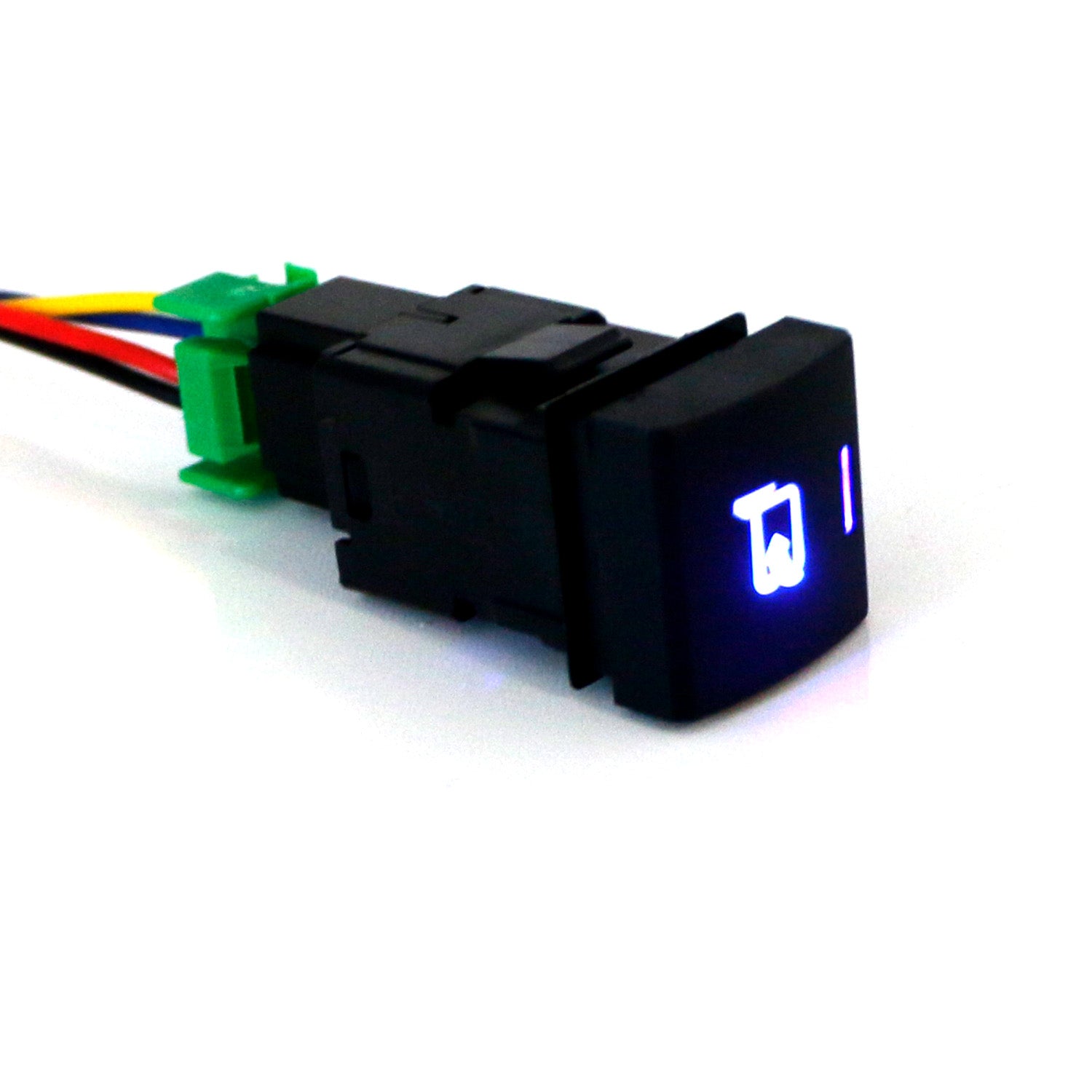 12V 4-Pole Push Button Switch with Side Mirror Folding Imprint - Compatible with Toyota Camry & Corolla - Perfect for Car Mirror Adjustment & Customization