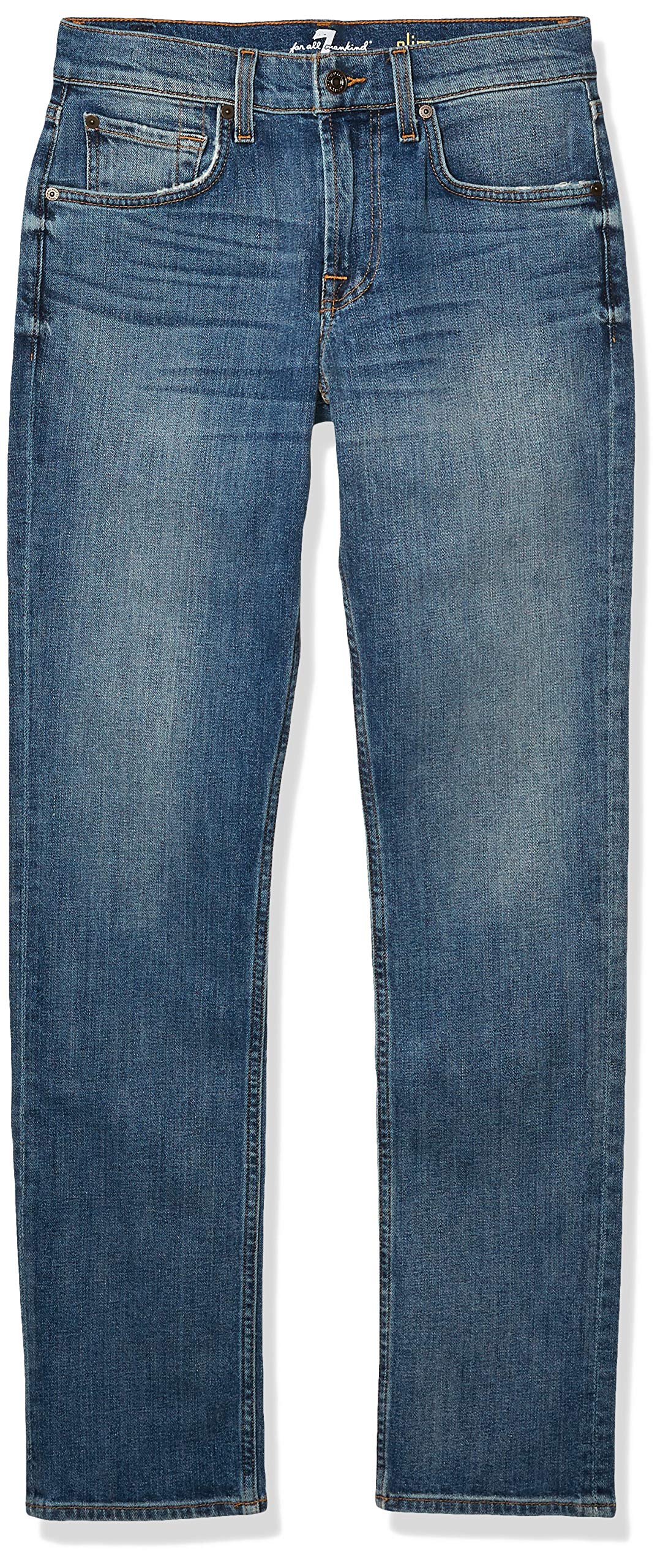 7 For All Mankind Men's Slim Fit Straight Leg Jeans - Premium Denim Pants for Casual Wear, Work & Everyday Outfits
