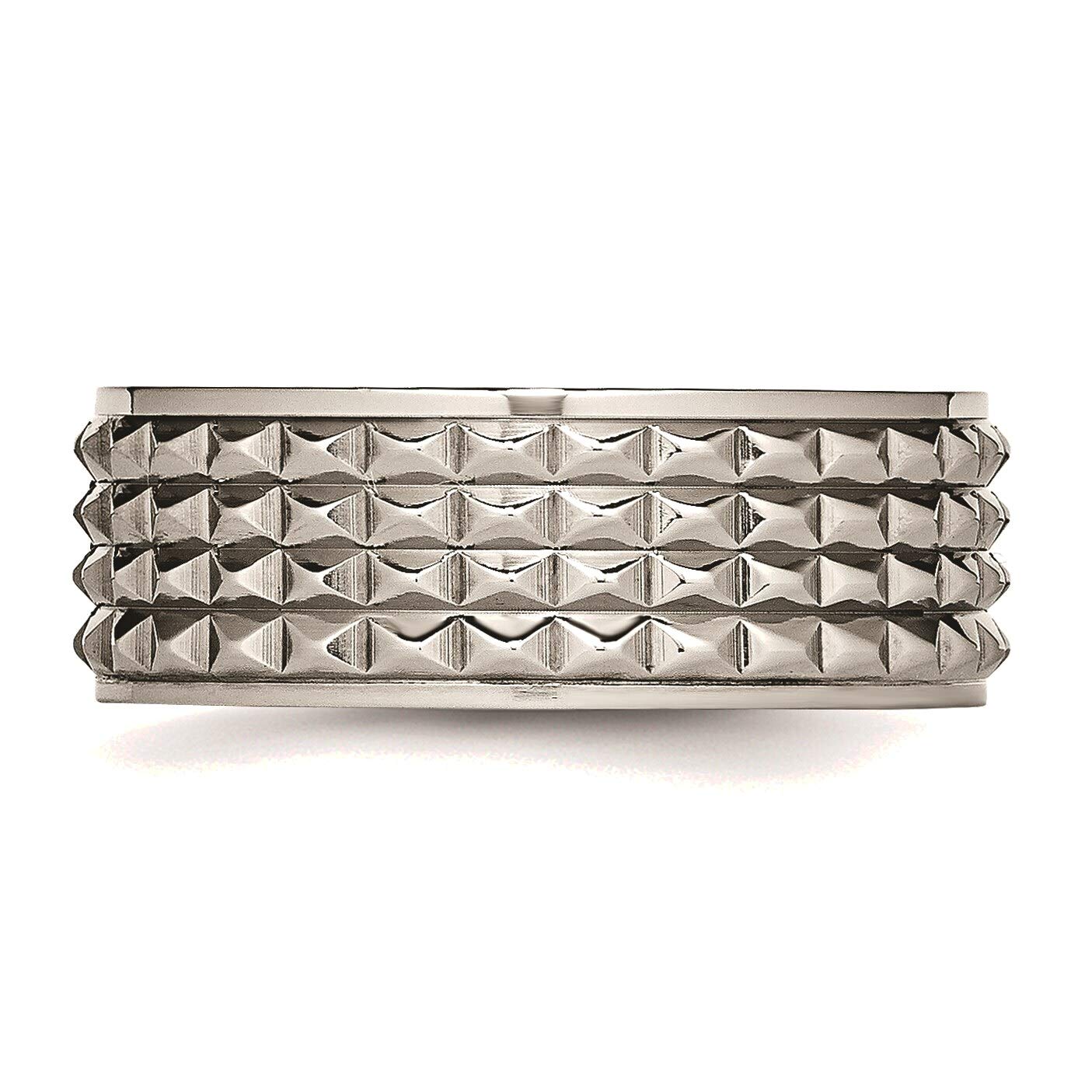 Titanium Studded Ring Size 8.5 for Men & Women - Bonyak Jewelry