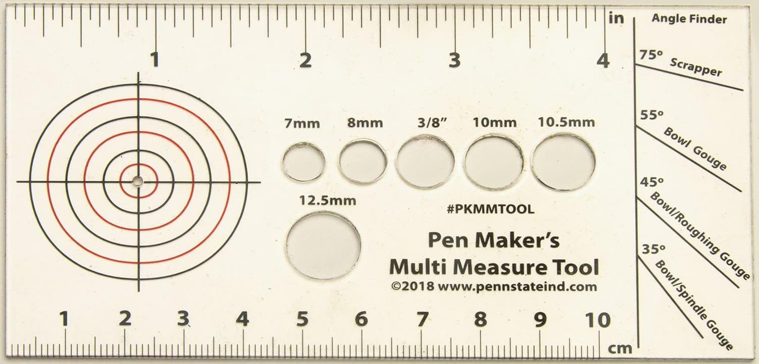 PKMMTOOL 7-in-1 Multi-Function Measuring Tool for Woodturning Pens - Perfect for DIY Crafting, Woodworking & Pen Making Projects