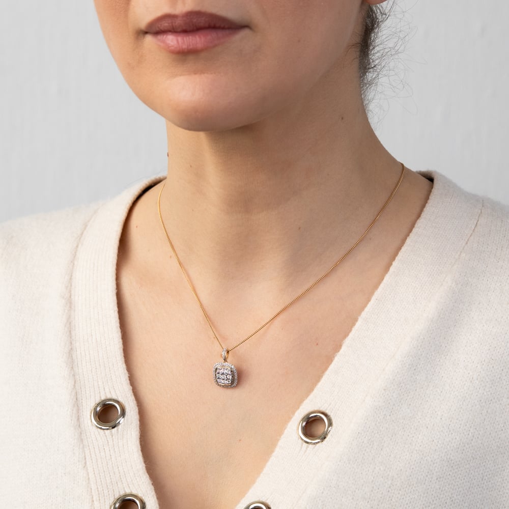 9ct Yellow Gold 1/6 Carat Diamond Pendant Necklace - Elegant Jewelry Gift for Women - Perfect for Anniversaries, Birthdays & Special Occasions