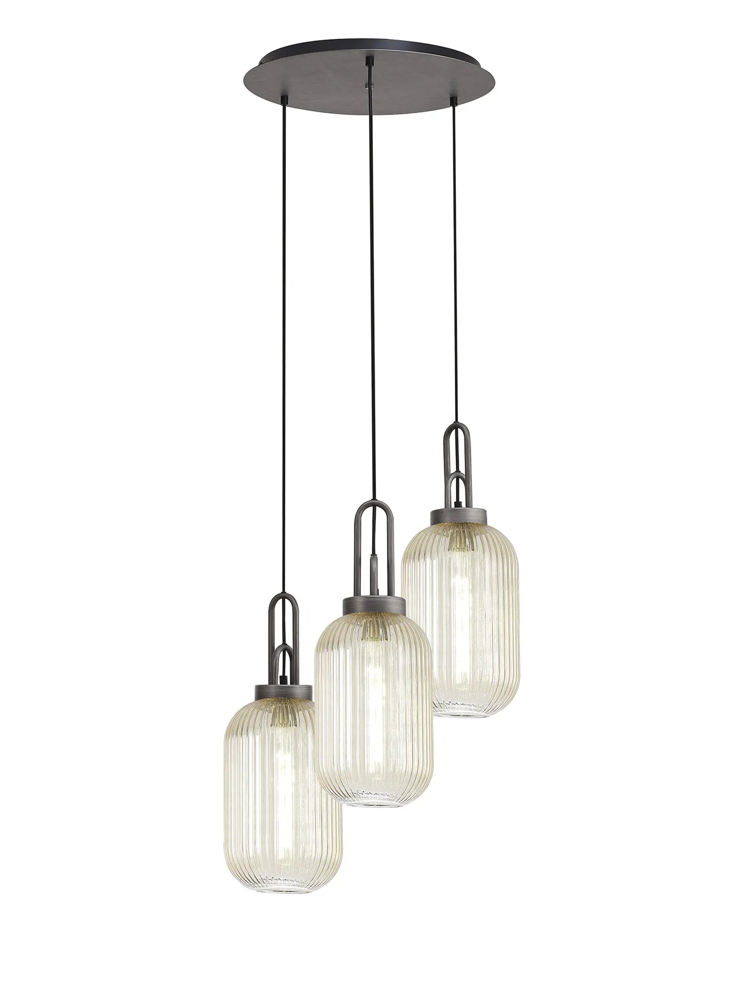 Stylish Cadiz 3-Light Cluster Pendant - Modern Ceiling Lighting Fixture for Dining Room, Kitchen Island & Living Room Decor