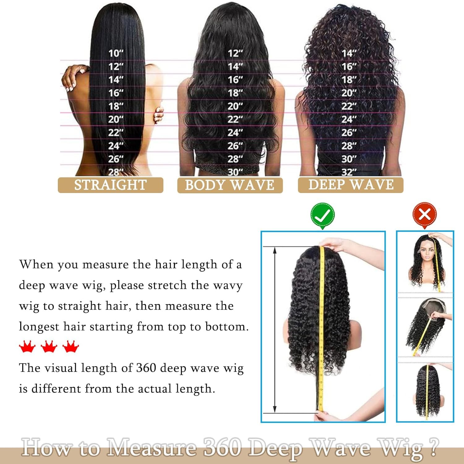 360 Lace Front Wigs Human Hair Deep Wave - 22 Inch HD Full Lace Wigs with Baby Hair & Pre Plucked Hairline | Natural Black Color | Perfect for Daily Wear, Parties, Cosplay & Special Occasions