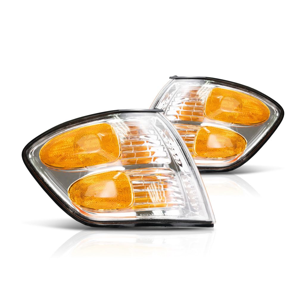 2001-2004 Toyota Sequoia Turn Signal Light Assembly Pair - Driver & Passenger Side with Bulbs (TO2530143 TO2531143) | Replacement for Broken Lights & Custom Car Upgrades | Perfect for Night Driving & Enhanced Visibility