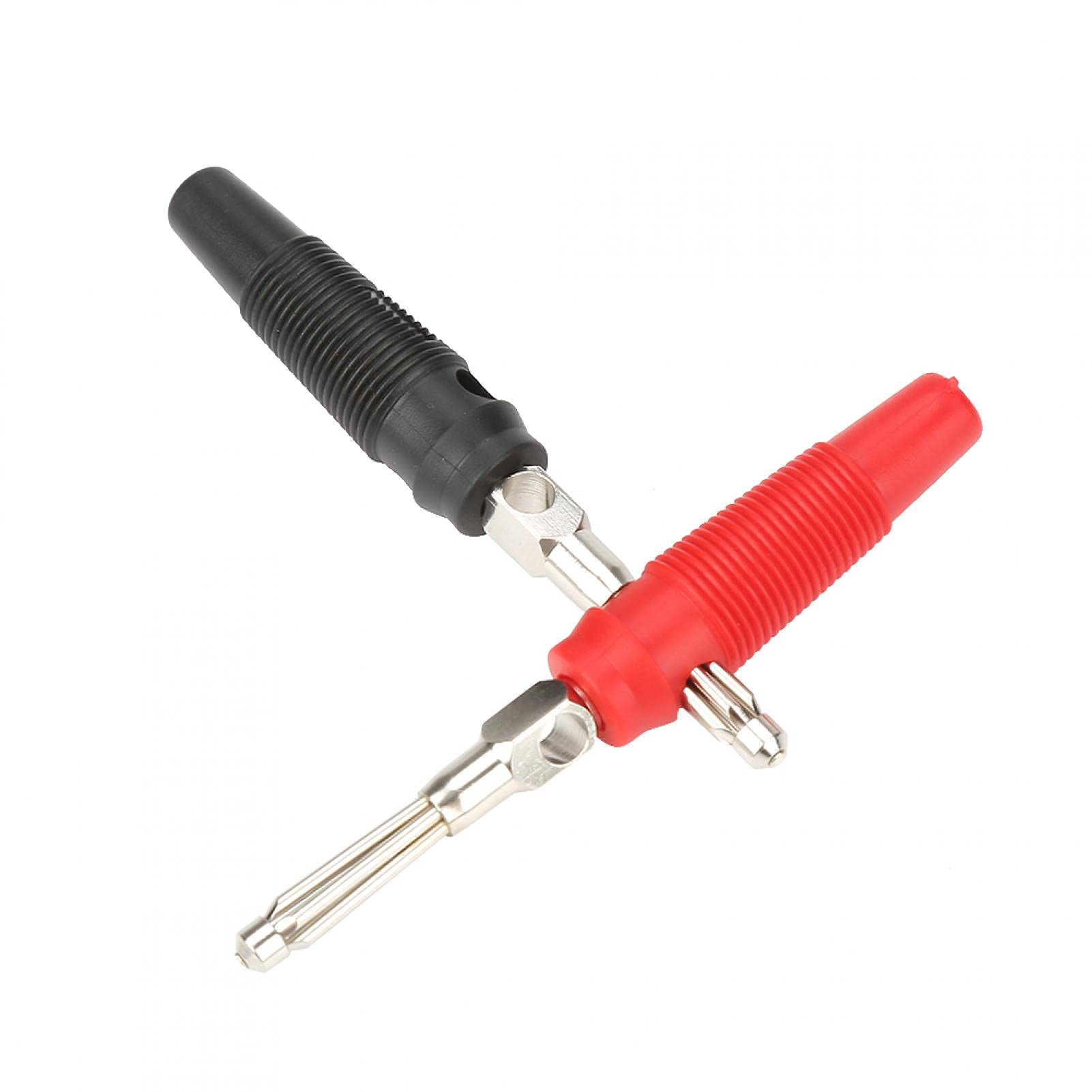 10PCS 4mm Banana Plug Jack Connectors - Red & Black Speaker Test Probes for Amplifier, DIY Electronics, Lab Equipment and Audio Testing