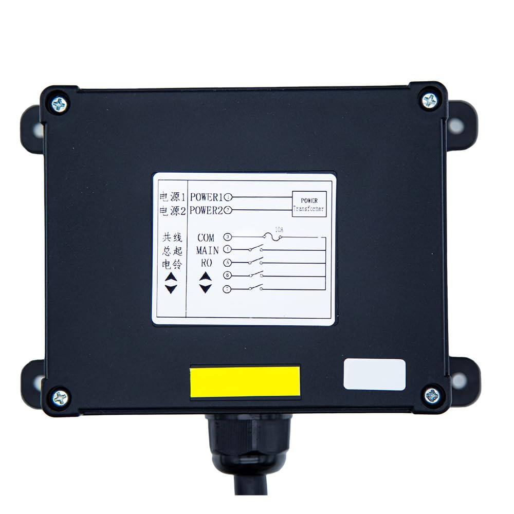 HB-2S Industrial Wireless Crane Remote Control 12V 24V Lift Hoist Radio Switch Transmitter and Receiver (1 Transmitter + DC12-24V Receiver) - Heavy Duty Construction, Warehouse & Factory Equipment Operation