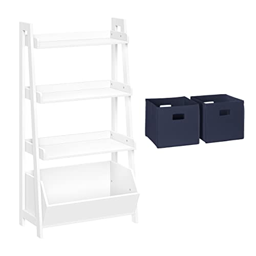 White With 2 Navy Bins