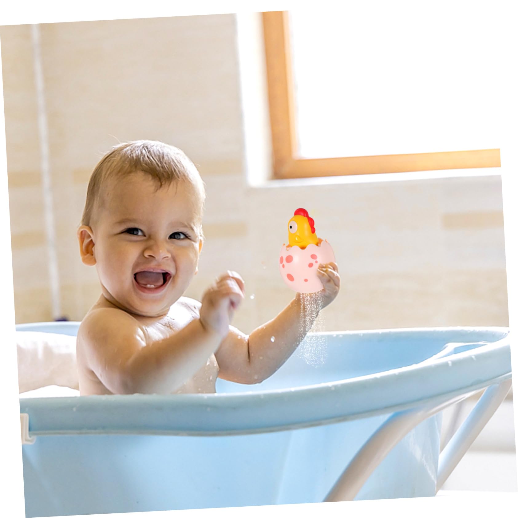 QUMIIRITY Yellow Plastic Bath Toys for Kids - Fun Shower & Bathtub Toys for Toddlers, Water Play Sensory Toys for Baby Bath Time & Pool Party