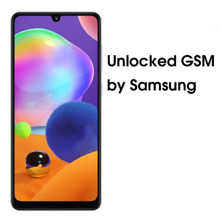 Samsung Galaxy A31 128GB Unlocked Smartphone - Prism Crush Black | GSM Compatible | Dual SIM | Long Battery Life | Perfect for Travel, Business & Everyday Use