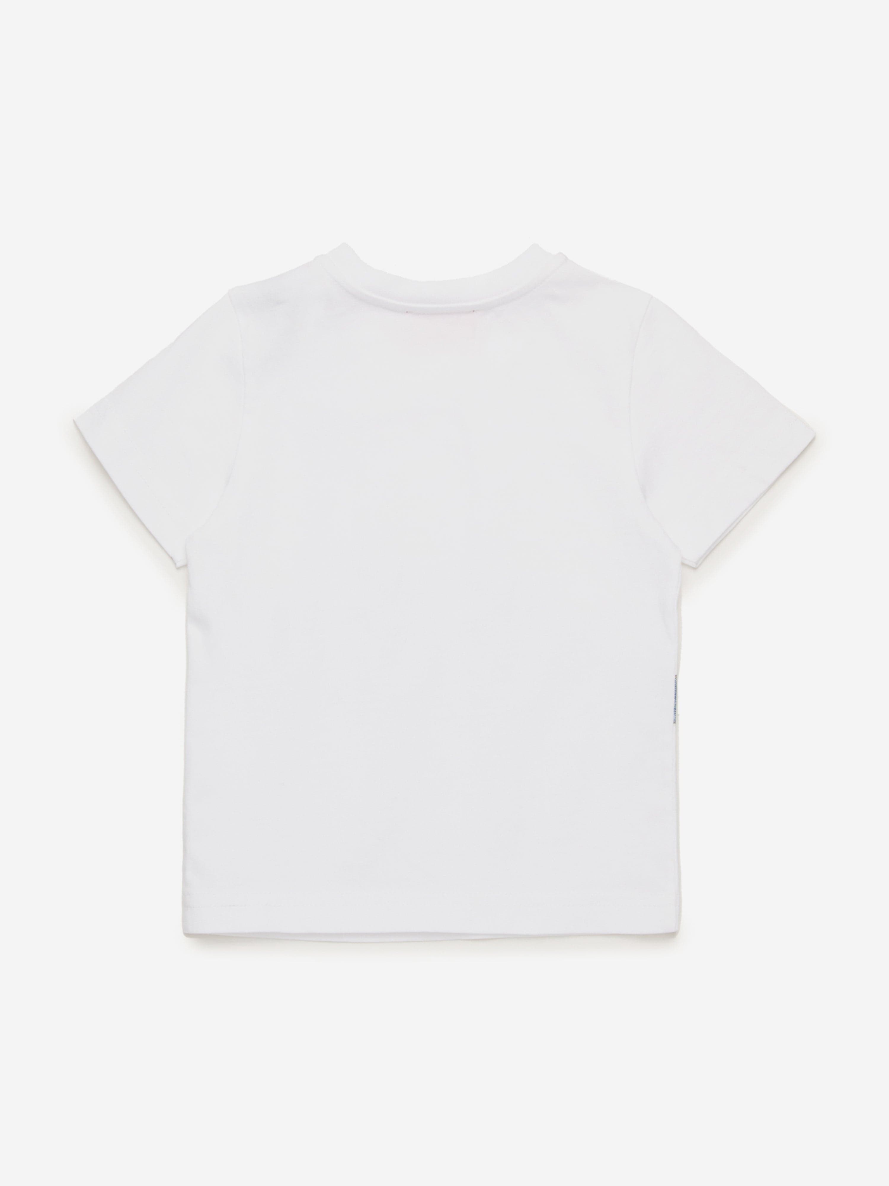 Baby Boys Crossbody Bag Print White T-Shirt - Comfortable & Stylish for Everyday Wear, School & Playtime
