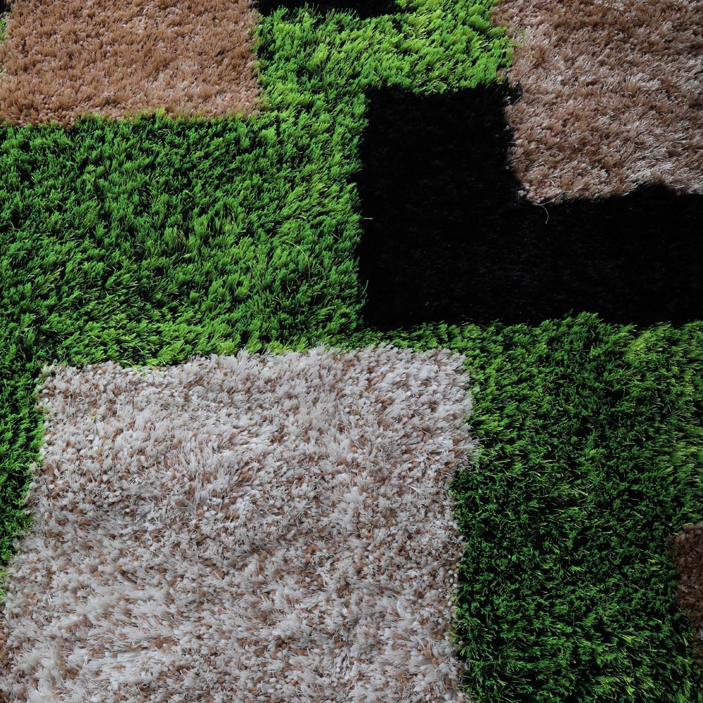 Modern Cubic Hand Tufted Wool Area Rug - Soft Non-Slip Living Room Carpet for Bedroom, Nursery & Home Decor