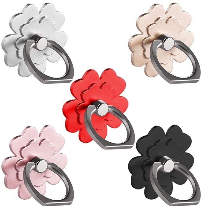 360° Rotating Adjustable Phone Ring Holder - Finger Grip Stand for Smartphones & Tablets (Red) | Perfect for Hands-Free Viewing, Secure Grip & Selfies