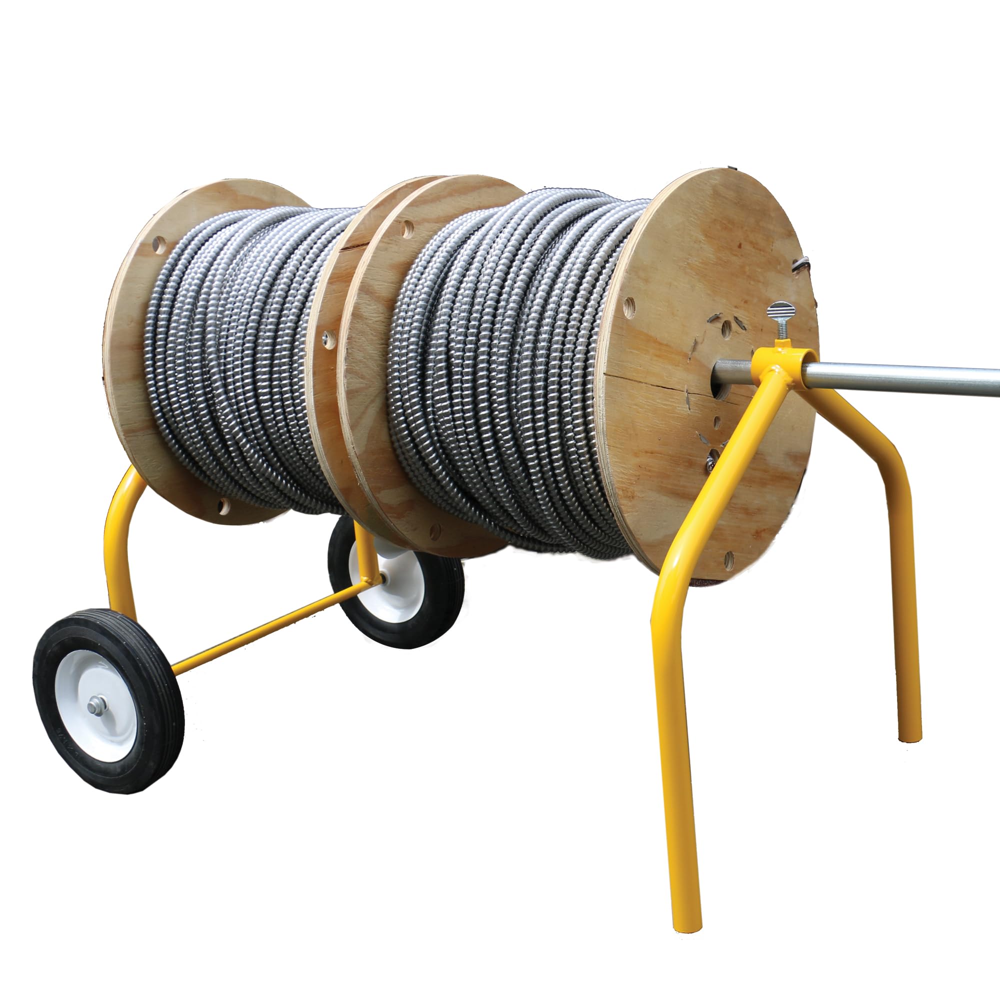 Rack-A-Tiers The E-Z Wire Spool Rack on Wheels - Heavy Duty Wire Spool Holder & Cable Dispenser for Electricians | Portable Wire Reel Caddy for Easy Wire Pulling & Storage | Ideal for Construction Sites & Electrical Workshops