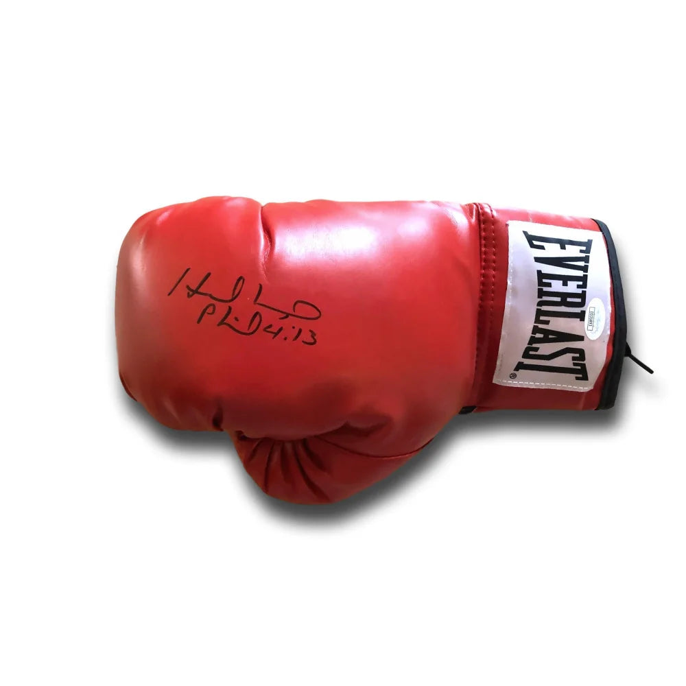 Evander Holyfield Autographed Everlast Red Boxing Gloves - JSA Certified Authentic Tyson Fight Collectible - Perfect for Boxing Memorabilia Display & Sports Fan Gifts
