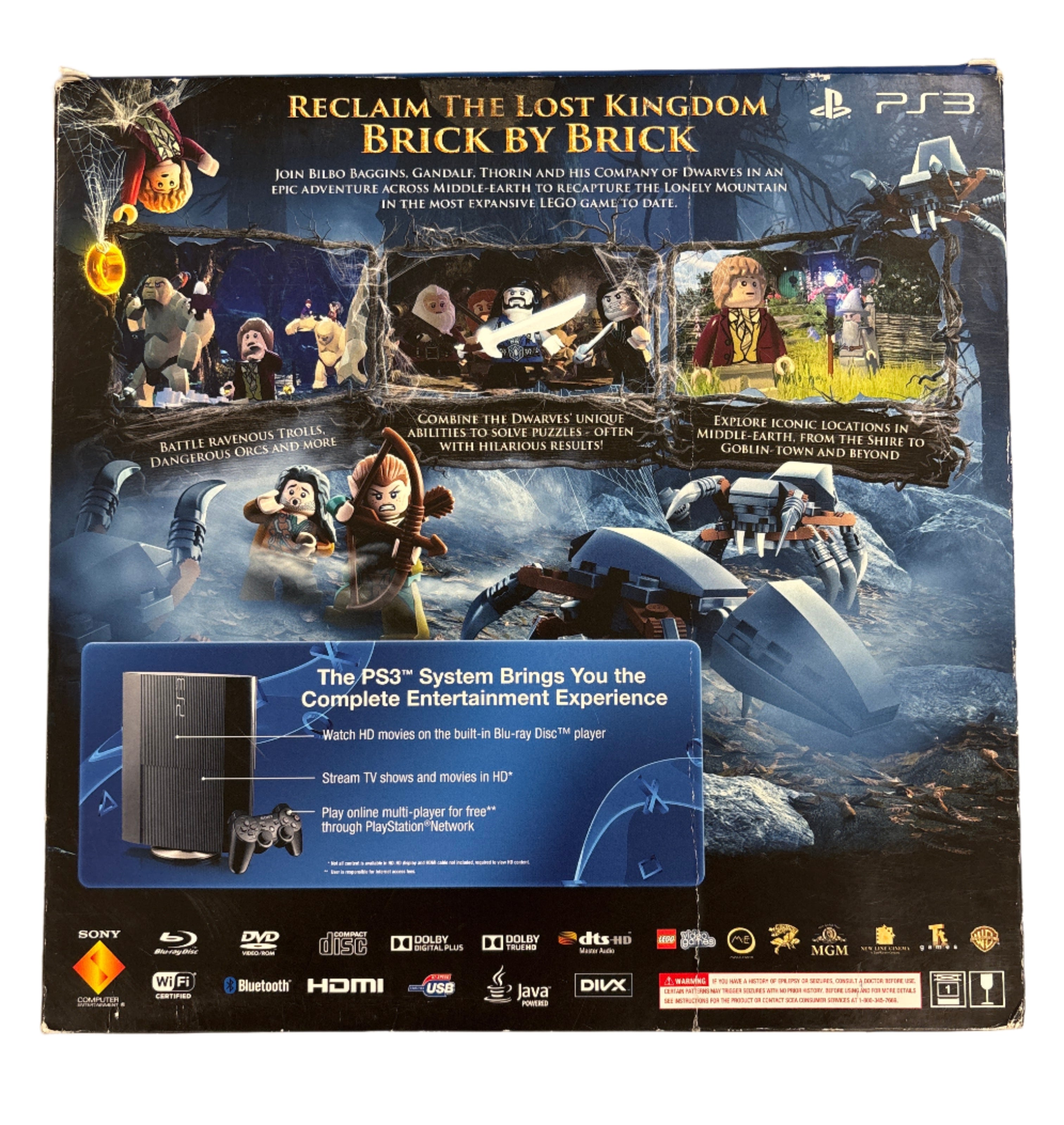LEGO The Hobbit Game for PlayStation 3 (PS3) - 500GB Version - Complete Box & Inserts Only (No Console Included) - Perfect for Collectors and Retro Gaming Enthusiasts
