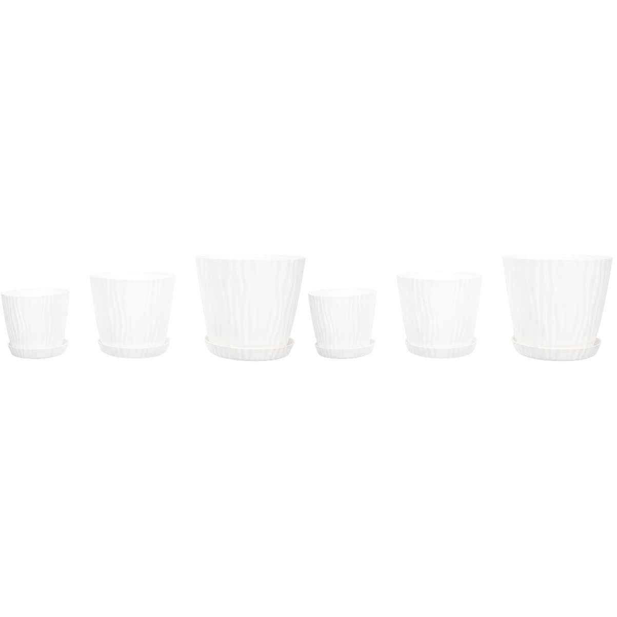 HANABASS 6-Pack Plastic Plant Nursery Pots - 6 Inch Seedling Starter Pots, Flower Planters for Indoor/Outdoor Gardening - Perfect for Herbs, Succulents, and Home Garden Planting