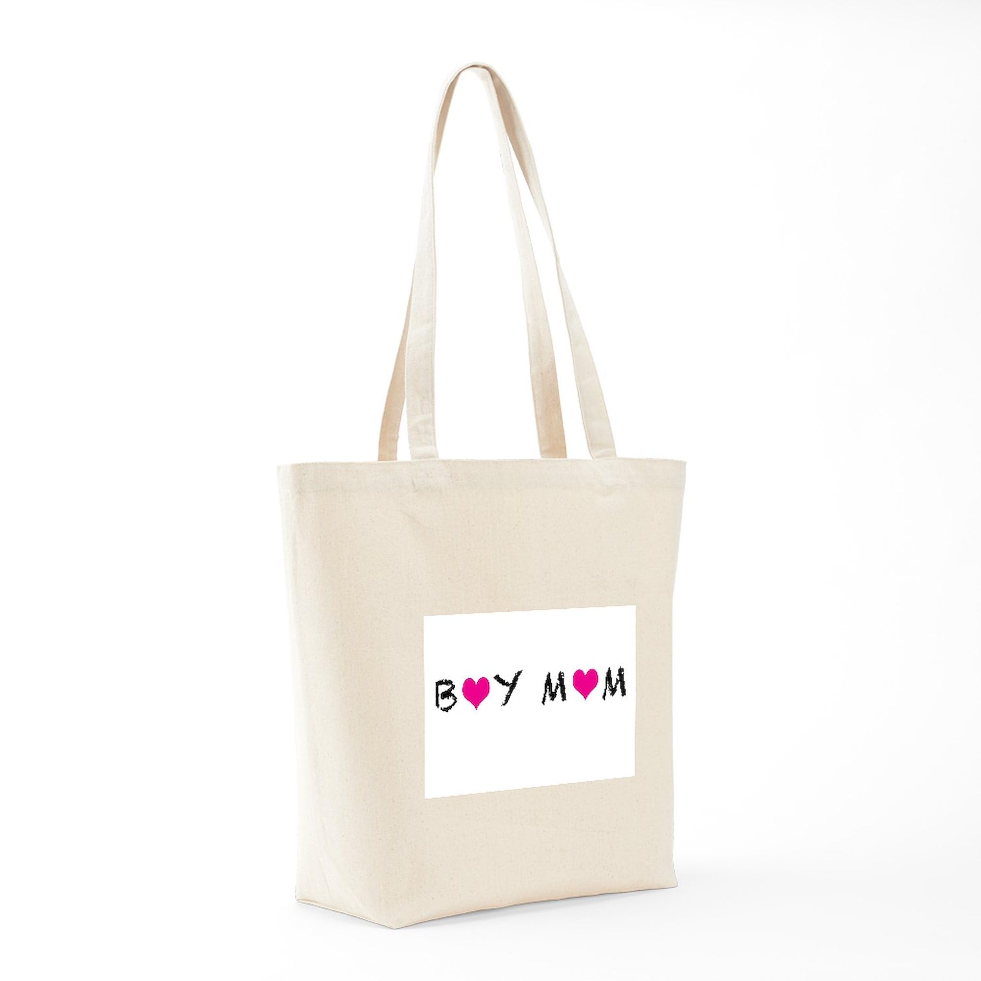 Stylish Boy Mom Tote Bag - Natural Canvas Reusable Shopping Bag for Women | Perfect for Groceries, Beach Trips & Daily Errands