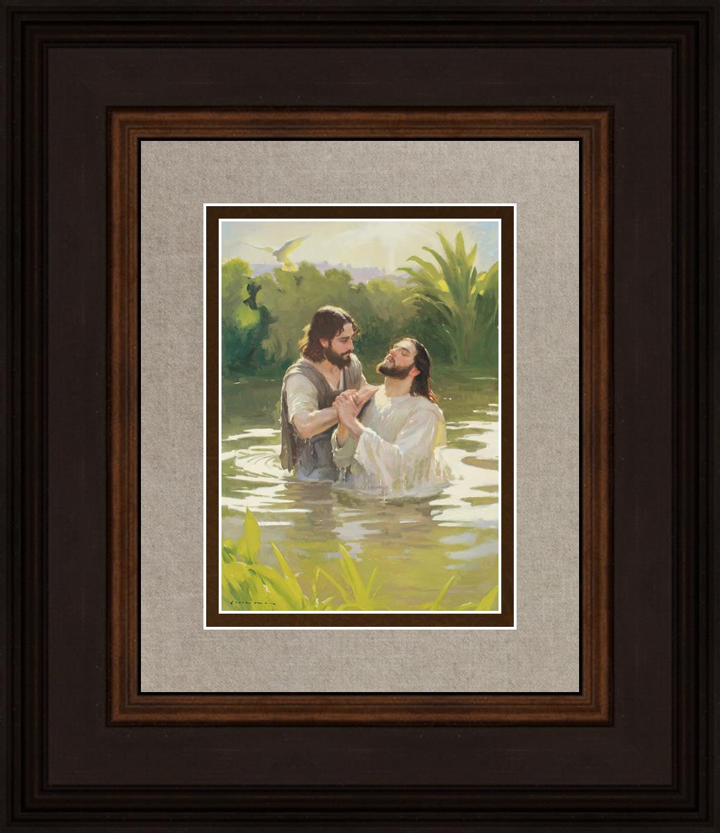 Baptism of The Savior - Religious Christian Wall Art for Home & Church Decor - Perfect for Baptism Ceremonies & Spiritual Inspiration
