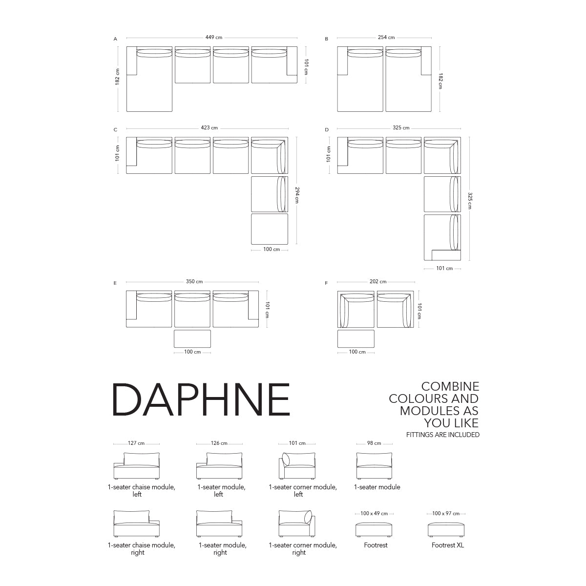 Daphne Velvet 1 Seater Right Arm Modular Sofa - Modern Living Room Furniture for Small Spaces, Apartments & Studios | Comfortable Single Seater Couch with Adjustable Design