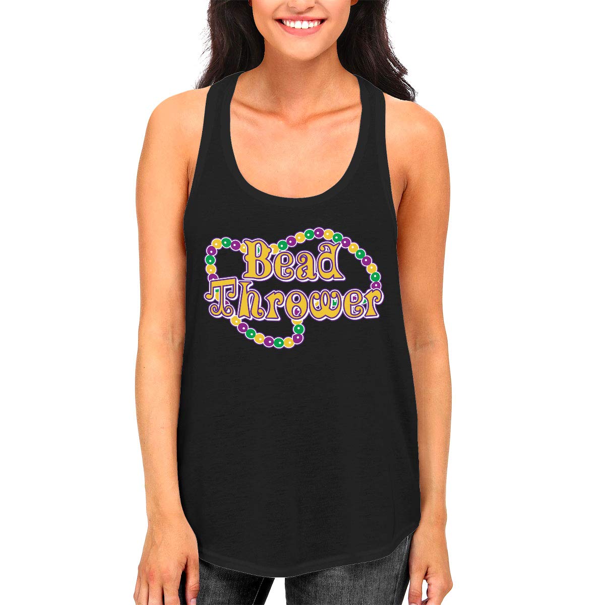 SpiritForged Apparel Bead Thrower Women's Racerback Tank Top - Breathable Workout Top for Yoga, Running & Gym
