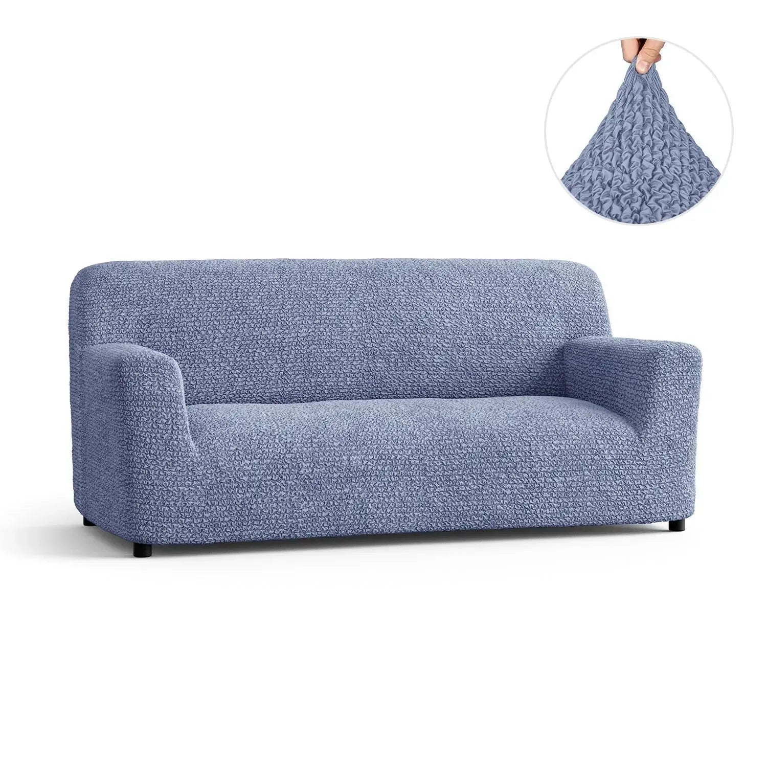 3 Seater Sofa Slipcover - Microfiber Fabric Stretch Couch Cover for Living Room, Home Decor & Furniture Protection