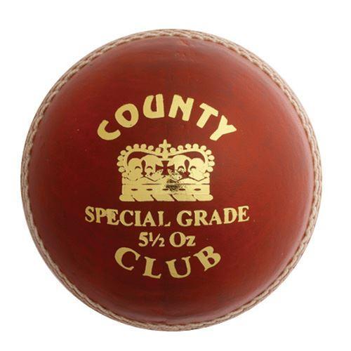 Hunts County Club Cricket Ball - Professional Grade Leather Cricket Ball for Matches & Practice - Perfect for Club Games, Training, and Competitive Play