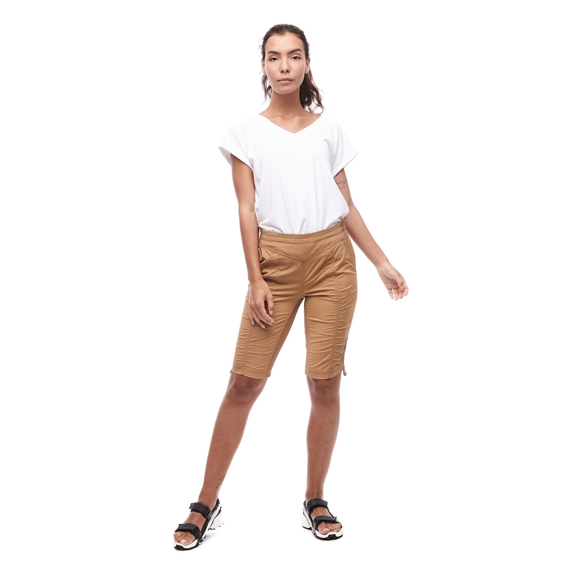 Indyeva Viajar II 12 Inch Women's Bermuda Shorts - Comfortable Casual Summer Shorts for Travel, Beach & Everyday Wear