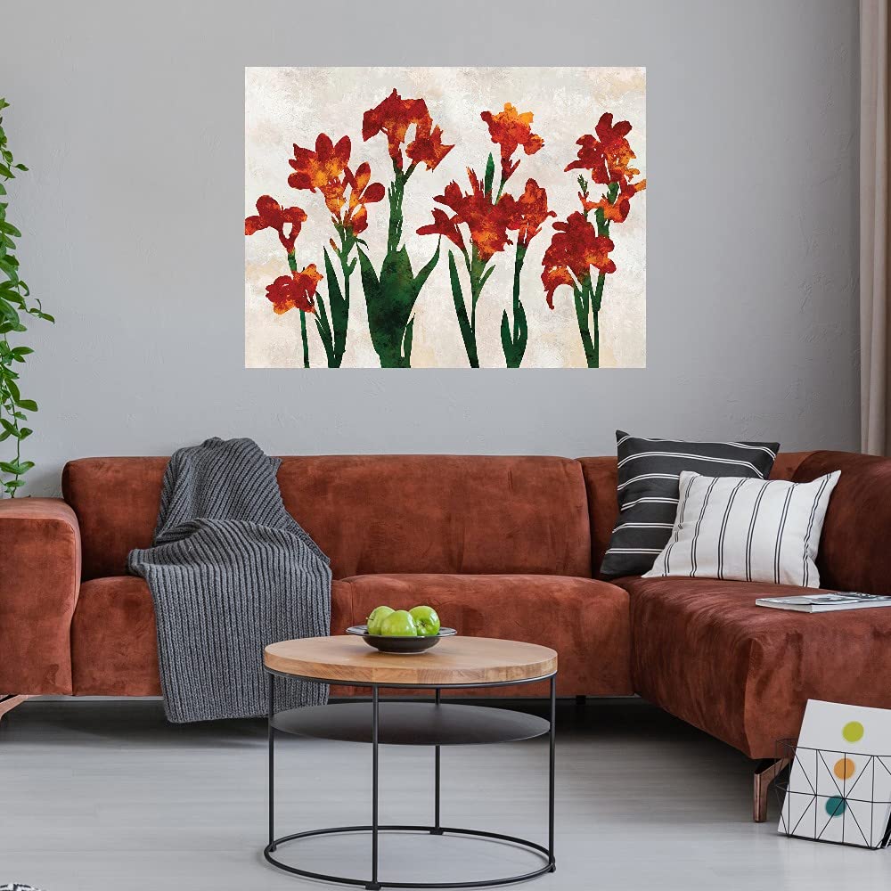 Tania Bello Arnit Bloom Fine Art Canvas Wall Decor - 43x32 Inch Ready to Hang Painting for Living Room, Bedroom, Office & More - Perfect for Home Decor, Housewarming Gifts & Interior Design