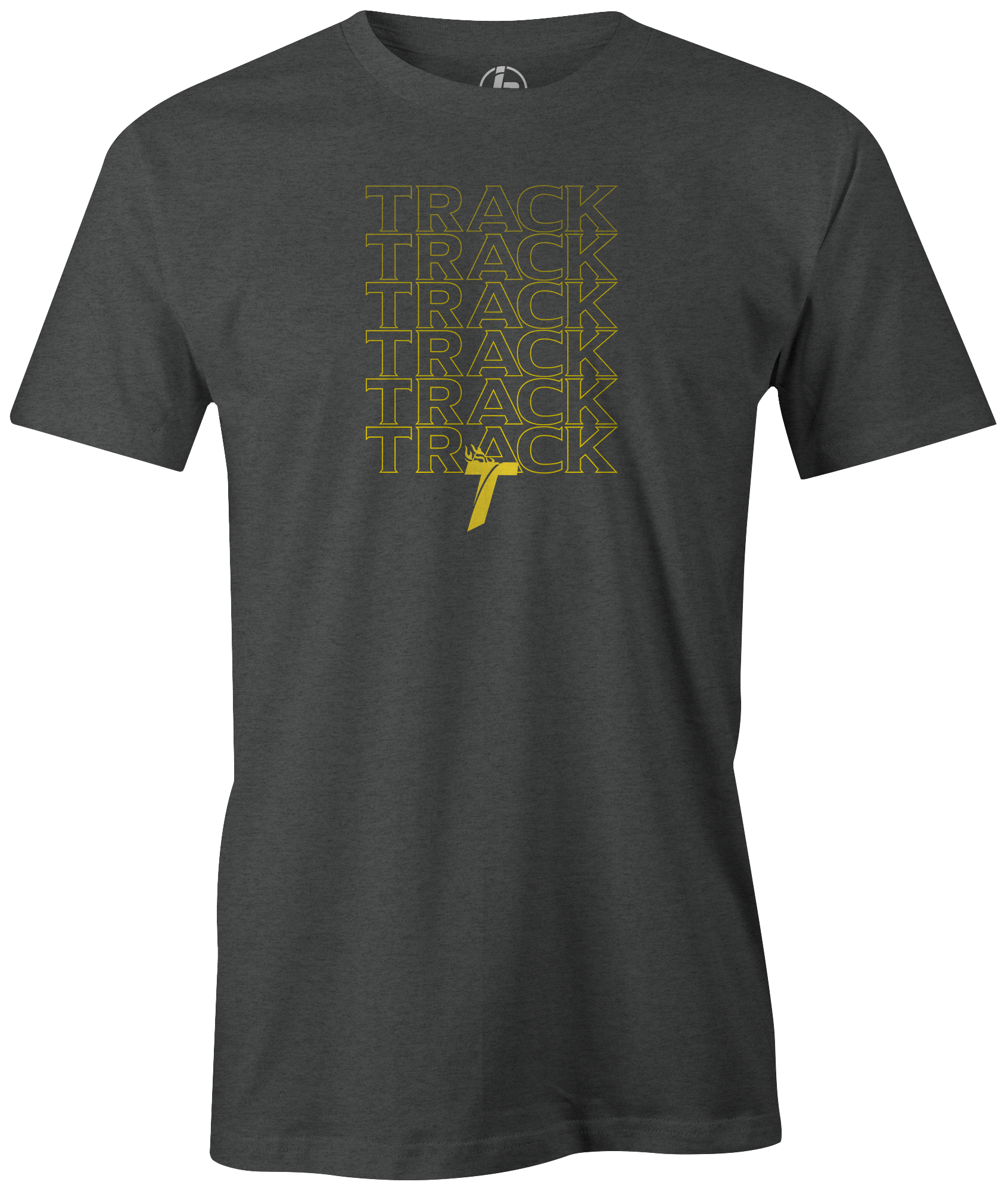 Track Stacked Bowling Tee Shirt - Comfortable Bowler T-Shirt for Men & Women - Perfect for Bowling Leagues, Tournaments & Casual Wear